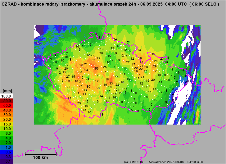Precipitation estimates - Weather radar estimates combined with rain gauge measurement