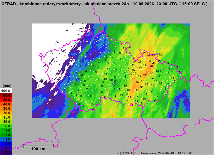 Precipitation estimates - Weather radar estimates combined with rain gauge measurement