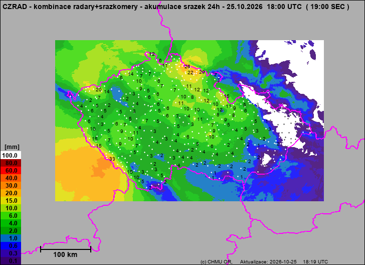 Precipitation estimates - Weather radar estimates combined with rain gauge measurement