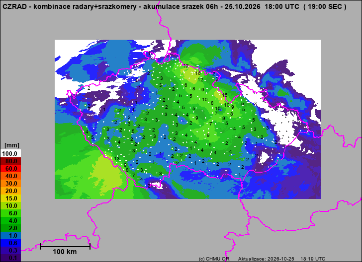 Precipitation estimates - Weather radar estimates combined with rain gauge measurement