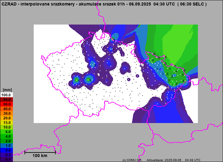 Precipitation estimates - Map from terrestrial rain gauges