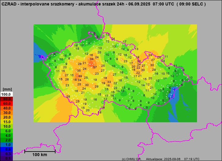 Precipitation estimates - Map from terrestrial rain gauges