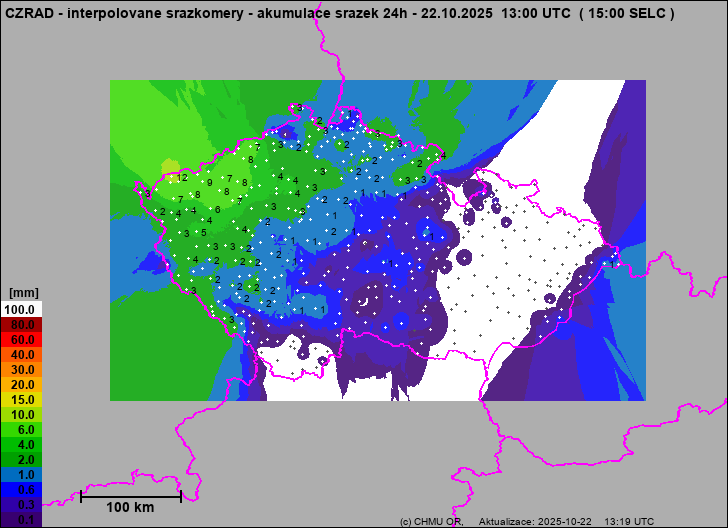Precipitation estimates - Map from terrestrial rain gauges