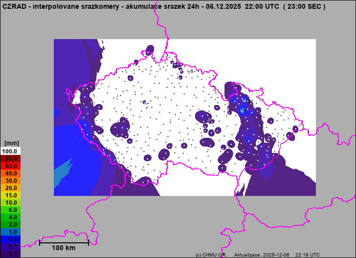 Precipitation estimates - Map from terrestrial rain gauges