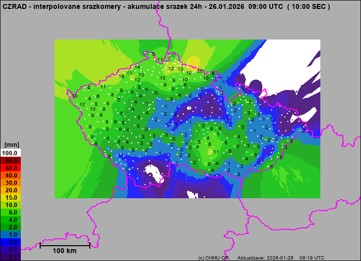Precipitation estimates - Map from terrestrial rain gauges