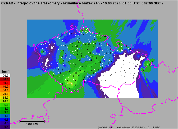 Precipitation estimates - Map from terrestrial rain gauges