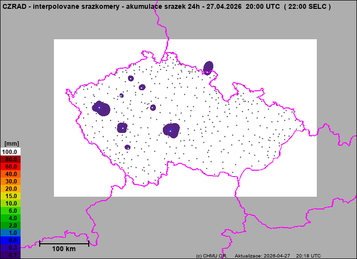 Precipitation estimates - Map from terrestrial rain gauges