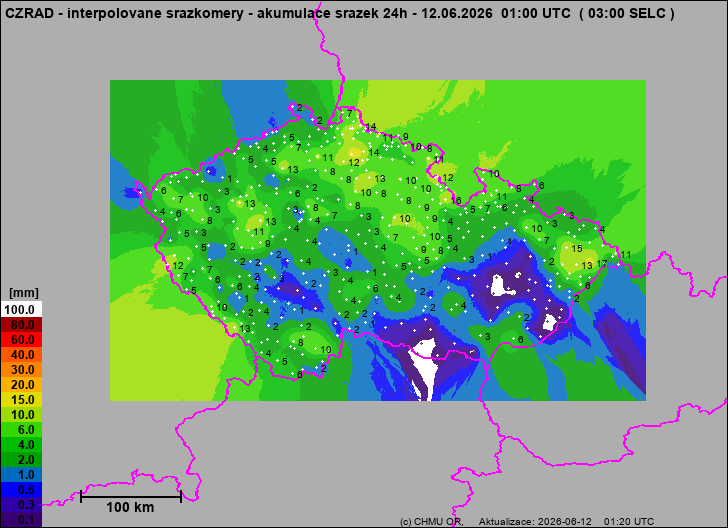Precipitation estimates - Map from terrestrial rain gauges
