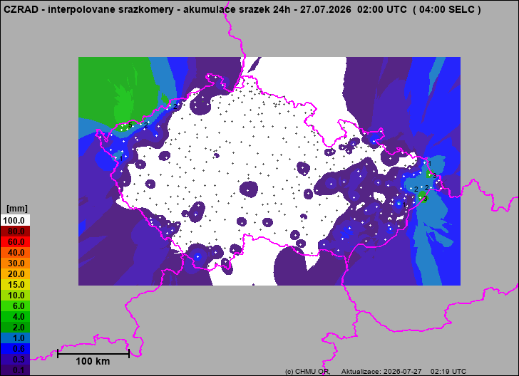 Precipitation estimates - Map from terrestrial rain gauges