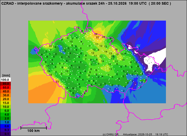 Precipitation estimates - Map from terrestrial rain gauges