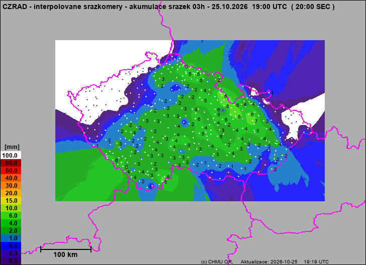 Precipitation estimates - Map from terrestrial rain gauges