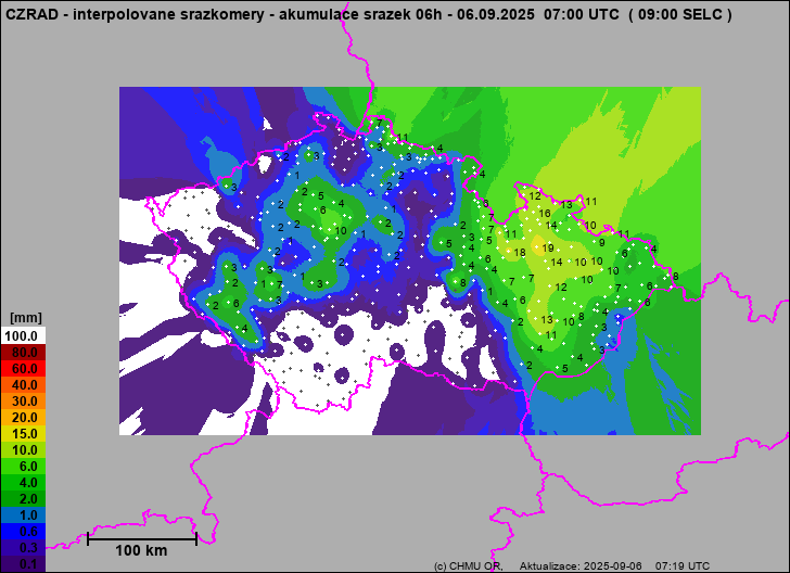 Precipitation estimates - Map from terrestrial rain gauges