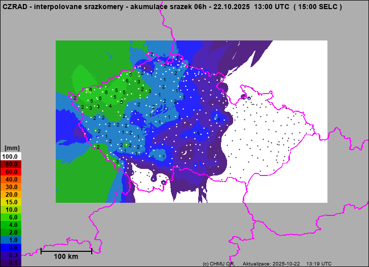 Precipitation estimates - Map from terrestrial rain gauges