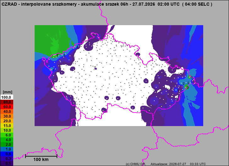 Precipitation estimates - Map from terrestrial rain gauges