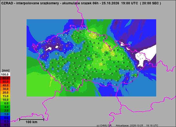 Precipitation estimates - Map from terrestrial rain gauges